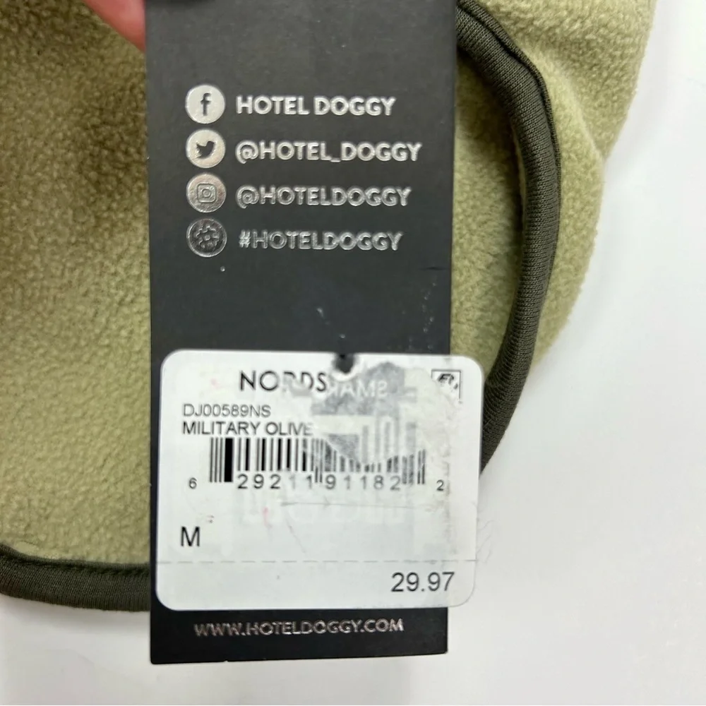 Hotel Doggy Micro fleece Vest Jacket in Olive Green and Navy Blue Size M